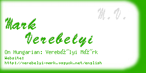 mark verebelyi business card